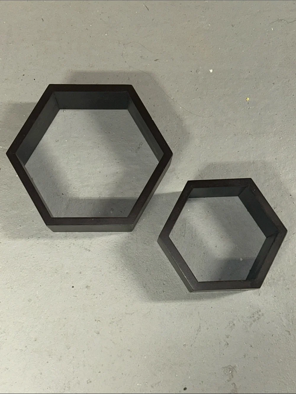 Black Hexagon Wall Shelves - Modern Home Wall Decor
